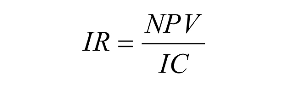 Calculation of the index of return on investment