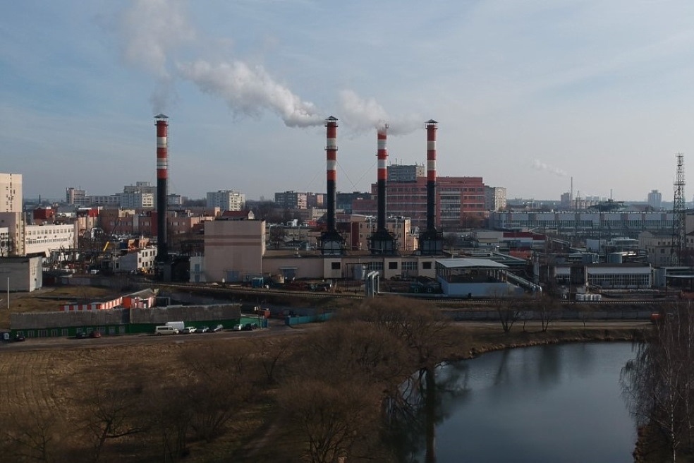 Construction of the main components of a thermal power plant